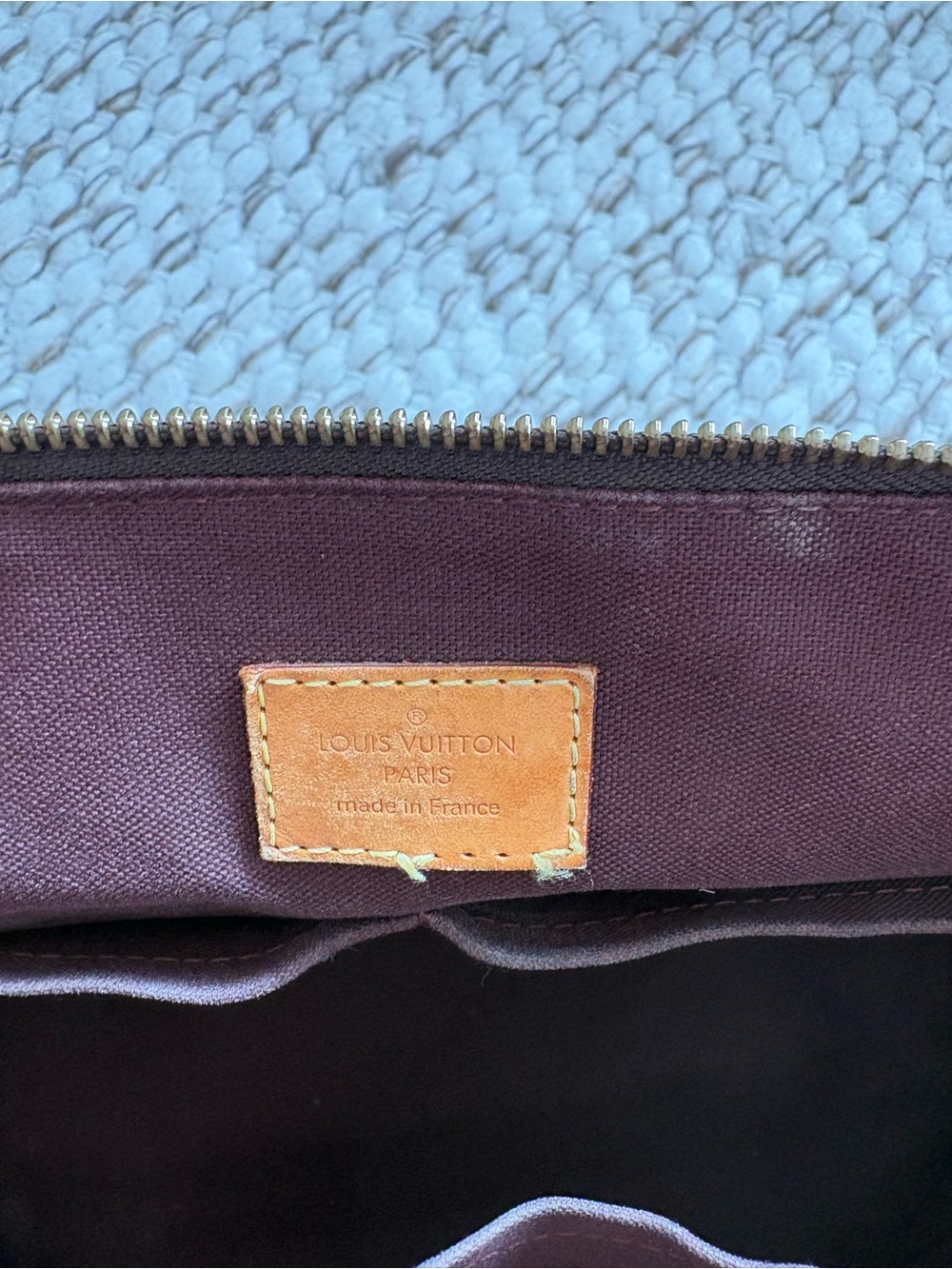 Louis Vuitton Brown Monogram Canvas Tote with Tan Leather Trim - Picture 10 of 14